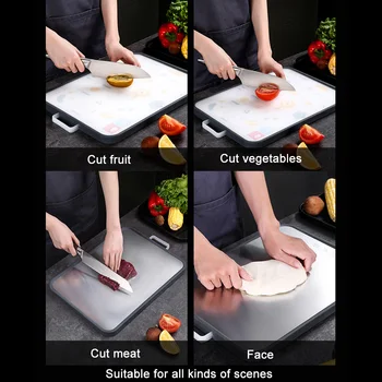 Chopping Block Anti-mildew Cutting Board Durable Stainless Steel Kitchen Double Sided Chopping Board Tools Knife Accessories
Chopping Block Anti-mildew Cutting Board Durable Stainless Steel Kitchen Double Sided Chopping Board Tools Knife Accessories