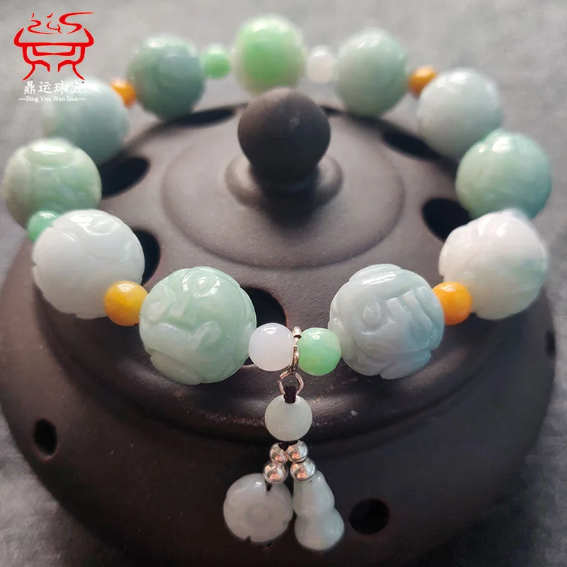 New Natural Emerald Dragon beads Adjustable Bracelet Accessories DIY Handmade Lucky Women Jade Beads Jewelry Female
New Natural Emerald Dragon beads Adjustable Bracelet Accessories DIY Handmade Lucky Women Jade Beads Jewelry Female