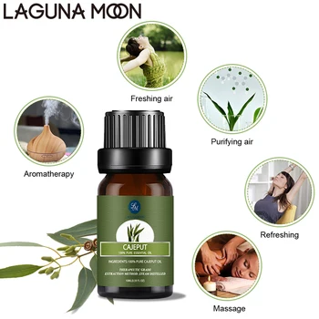 

Lagunamoon Cajeput 10ML Pure Essential Oil Massage Diffuser Aroma Pine Needles Thyme Tangerine Black Pepper Clove Cypress Oil