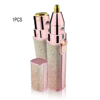 Lipstick Lady Electric Shaver 2 In 1 Electric Epilator Eyebrow Trimming Device Painless LED Light Makeup Mini Shaver Razors
Lipstick Lady Electric Shaver 2 In 1 Electric Epilator Eyebrow Trimming Device Painless LED Light Makeup Mini Shaver Razors