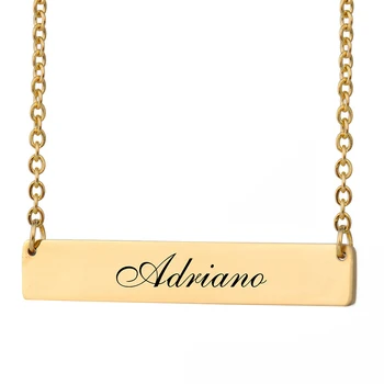Custom Nameplate Necklace Women Name Adriano Bar Pendant Best Friends Jewelry Birthday Gifts Stainless Steel Size 40 X 7mm 
Custom Nameplate Necklace Women Name Adriano Bar Pendant Best Friends Jewelry Birthday Gifts Stainless Steel Size 40 X 7mm