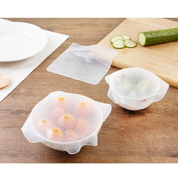 Silicone sealed lid refrigerator fresh-keeping lid reusable kitchen supplies food cling film sealed lid 
Silicone sealed lid refrigerator fresh-keeping lid reusable kitchen supplies food cling film sealed lid