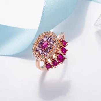 Korean version popular micro setting zircon red eyes tassel ring cute and playful ring 
Korean version popular micro setting zircon red eyes tassel ring cute and playful ring