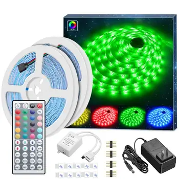 Led Strip Lights Kit, 32.8Ft RGB Light Strip with Remote, Controller Box and Support Clips Ideal for Room, Bedroom, Home, Kitche
Led Strip Lights Kit, 32.8Ft RGB Light Strip with Remote, Controller Box and Support Clips Ideal for Room, Bedroom, Home, Kitche