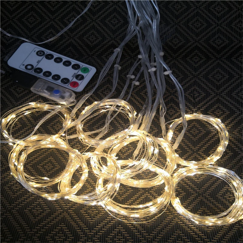 New LED Lights 3m Garland Curtain Lamp Remote Control USB String lights New Year Christmas Decorations for Home Bedroom Window
New LED Lights 3m Garland Curtain Lamp Remote Control USB String lights New Year Christmas Decorations for Home Bedroom Window