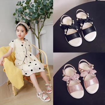 Summer Children Bowknot Princess Shoes Students Korean Style Sandals Girls Kids Beading Cross Open Toe Pearl Leather
Summer Children Bowknot Princess Shoes Students Korean Style Sandals Girls Kids Beading Cross Open Toe Pearl Leather