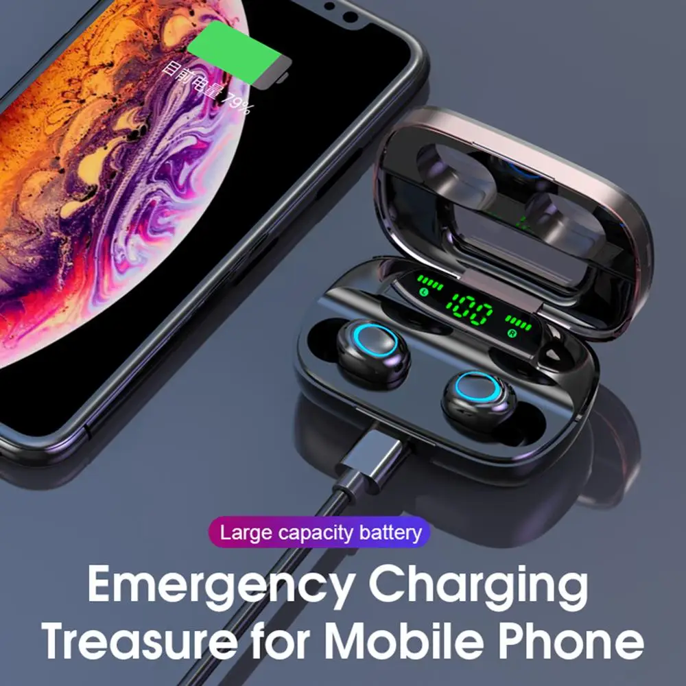 Bluetooth 5.0 Wireless In-ear Earphone Stereo Noise Reduction Large Battery Capacity with Charging Compartment LED de potencia
Bluetooth 5.0 Wireless In-ear Earphone Stereo Noise Reduction Large Battery Capacity with Charging Compartment LED de potencia