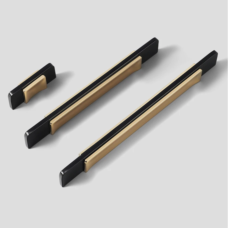 Simple Zinc Alloy Wardrobe Knobs and Handles Modern Style Cabinet Handles Black and Golden Drawer Pull Furniture Handle
Simple Zinc Alloy Wardrobe Knobs and Handles Modern Style Cabinet Handles Black and Golden Drawer Pull Furniture Handle