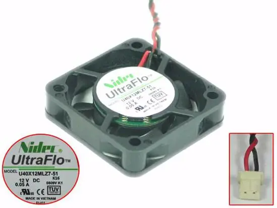 Вентилятор охлаждения сервера Nidec U40X12MLZ7-51 K16 DC 12 В 0,05 а 40x40x10 мм, 2 провода
Вентилятор охлаждения сервера Nidec U40X12MLZ7-51 K16 DC 12 В 0,05 а 40x40x10 мм, 2 провода