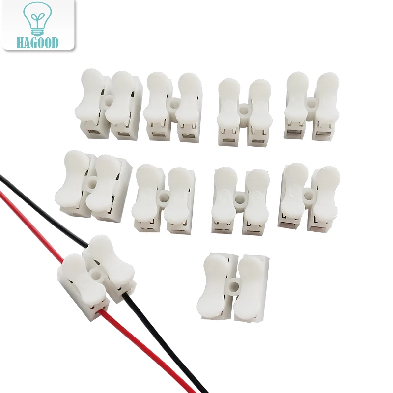 10pcs 2p CH-2 G7 Spring Wire Quick Connector Splice With No Welding No Screws Cable Clamp Terminal 2 Way Easy Fit for LED Strip
10pcs 2p CH-2 G7 Spring Wire Quick Connector Splice With No Welding No Screws Cable Clamp Terminal 2 Way Easy Fit for LED Strip