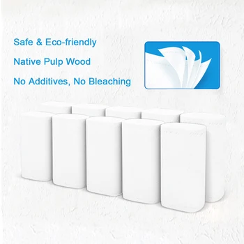 10 Rolls Toilet Paper 4 Layers Bathroom Roll Paper Towels Soft & Smooth Kitchen Roll Papers for Home Office Hotel Restaurant