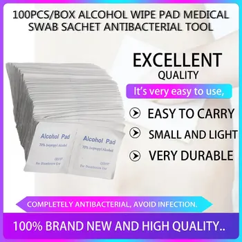 100PCS/Box Professional Alcohol Wipe Pad Swab Sachet Antibacterial Tool Cleanser Cleanning Non-Woven Fabric Paper
100PCS/Box Professional Alcohol Wipe Pad Swab Sachet Antibacterial Tool Cleanser Cleanning Non-Woven Fabric Paper