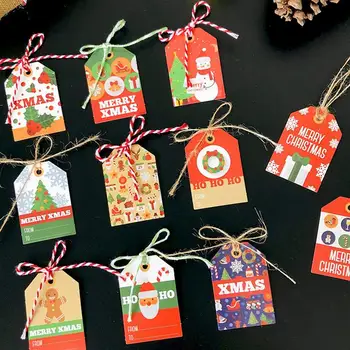 48pcs Christmas Gift Tag Decorative Colorful Packaging Blessing Small Paper Card Creative Xmas Hanging Tag With 50 Strings
48pcs Christmas Gift Tag Decorative Colorful Packaging Blessing Small Paper Card Creative Xmas Hanging Tag With 50 Strings