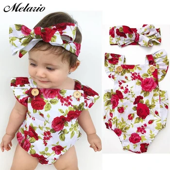 Melario Cute Floral Romper 2pcs Baby Girls Clothes Jumpsuit Romper and Headband 0-24M Ifant Toddler Newborn Outfits Set Hot Sale
Melario Cute Floral Romper 2pcs Baby Girls Clothes Jumpsuit Romper and Headband 0-24M Ifant Toddler Newborn Outfits Set Hot Sale