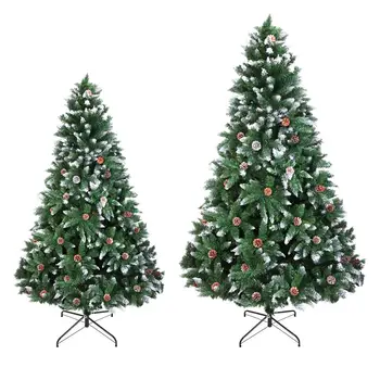 6ft Artificial Big Green Christmas Tree Flocking Spray White With Pinecone 920 Branches With Iron Base Navidad New Year Decor
6ft Artificial Big Green Christmas Tree Flocking Spray White With Pinecone 920 Branches With Iron Base Navidad New Year Decor