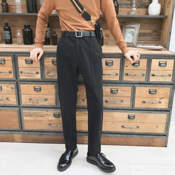 Men Business Casual Woolen Straight Suit Pant Male Vintage Fashion Streetwear Hip Hop Thick Harem Trousers Autumn Winter
Men Business Casual Woolen Straight Suit Pant Male Vintage Fashion Streetwear Hip Hop Thick Harem Trousers Autumn Winter