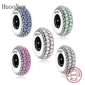 Fit Original Pandora Charm Bracelet 925 Sterling Silver Pink Zirconia Crystal Bead Spacer Rondelle Jewelry For Making Berloque 
Fit Original Pandora Charm Bracelet 925 Sterling Silver Pink Zirconia Crystal Bead Spacer Rondelle Jewelry For Making Berloque