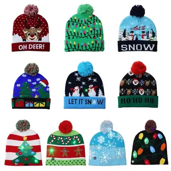 Christmas LED Knitted Beanie Hat Unisex Winter Snow Men Women Holiday Beanie Cap A69D 
Christmas LED Knitted Beanie Hat Unisex Winter Snow Men Women Holiday Beanie Cap A69D