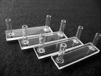 Polishing clear flow Pyrex glass cuvette with two tubes
Polishing clear flow Pyrex glass cuvette with two tubes