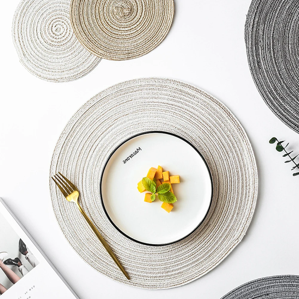 Linen Non Slip Table Mat Round Placemats Table Ramie Insulation Pad Home Decoration Gadgets Kitchen Accessories 18cm Tableware
Linen Non Slip Table Mat Round Placemats Table Ramie Insulation Pad Home Decoration Gadgets Kitchen Accessories 18cm Tableware