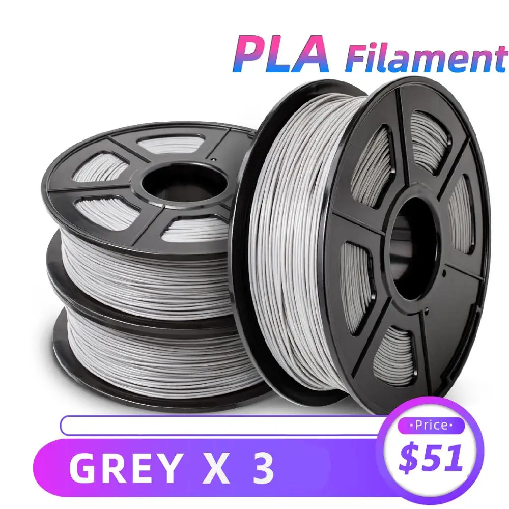 SUNLU PLA-grey 3d Printer Filament sublicion reach professional Print Pen Certificate 100% anycubic typographer composito
SUNLU PLA-grey 3d Printer Filament sublicion reach professional Print Pen Certificate 100% anycubic typographer composito