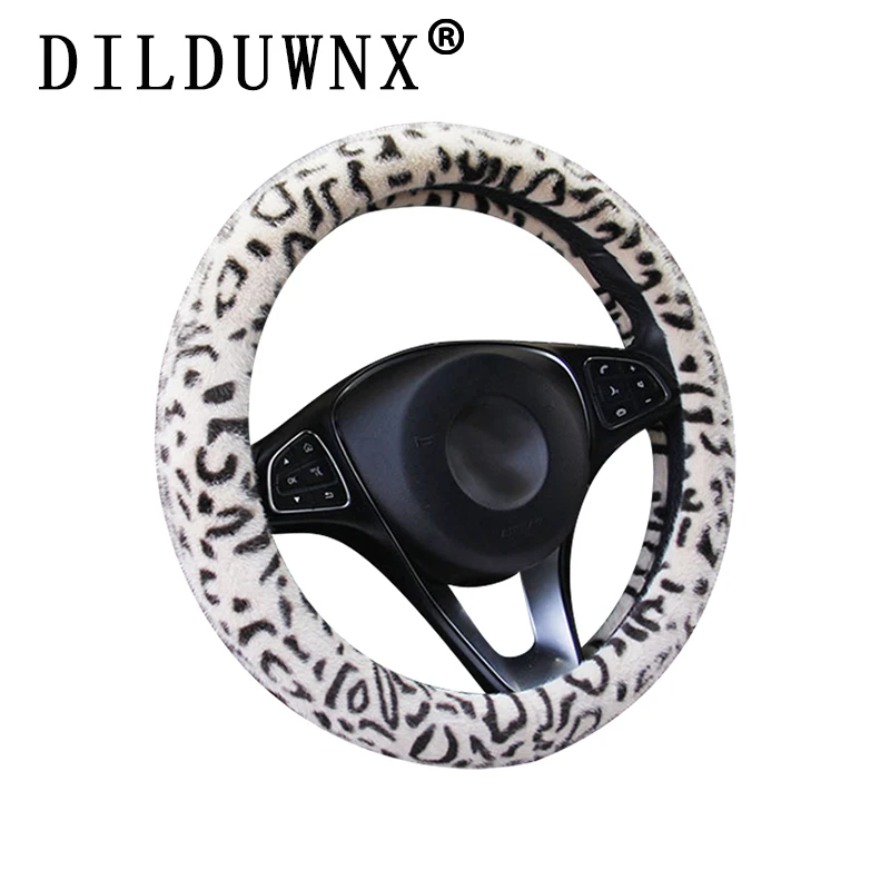 DILDUWNX 37-38CM Printed Plush Car Steering Wheel Cover Leopard Print Rabbit Velvet Cover Universal Car Handle Cover
DILDUWNX 37-38CM Printed Plush Car Steering Wheel Cover Leopard Print Rabbit Velvet Cover Universal Car Handle Cover