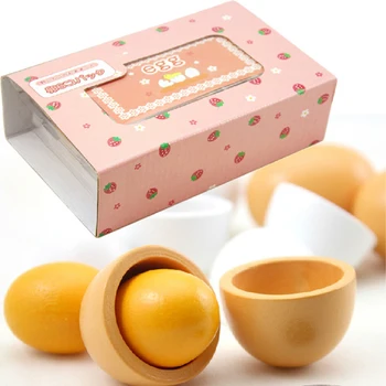6 Pcs Wooden Easter Eggs Simulation Eggs Toy Kids Houseplay Egg Toy Educational Yolk Pretend Children Play Kitchen Game Toy Gift
6 Pcs Wooden Easter Eggs Simulation Eggs Toy Kids Houseplay Egg Toy Educational Yolk Pretend Children Play Kitchen Game Toy Gift
