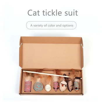 Set Interactive Cat Toy Stick Plush Mouse Sisal for Cats Toys Funny Feather Cat Toy Stick Relieve Boredom Pet Supplies 
Set Interactive Cat Toy Stick Plush Mouse Sisal for Cats Toys Funny Feather Cat Toy Stick Relieve Boredom Pet Supplies