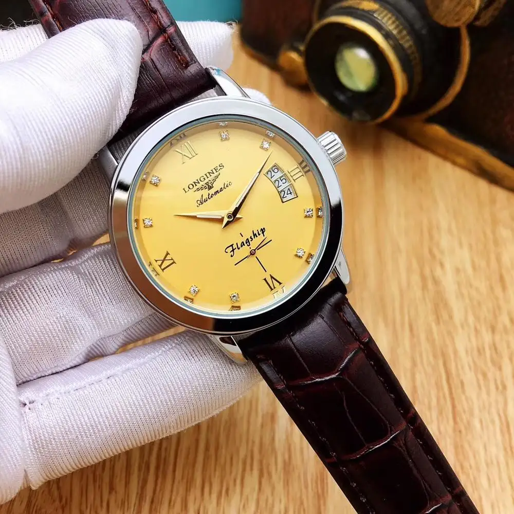 Longines- temperament diamond room Roman face ladies watch Fashion belt large calendar casual automatic mechanical watch 49
Longines- temperament diamond room Roman face ladies watch Fashion belt large calendar casual automatic mechanical watch 49