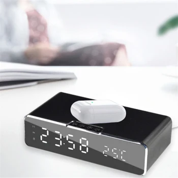 Wireless Charger LED Alarm Clock Phone Wireless Charger 3.0 QC Charging Pad Digital Thermometer For Iphone 11 Pro Huawei Xiaomi
Wireless Charger LED Alarm Clock Phone Wireless Charger 3.0 QC Charging Pad Digital Thermometer For Iphone 11 Pro Huawei Xiaomi