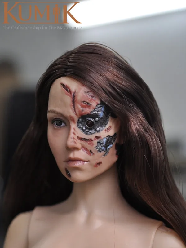 KUMIK KM15-27 Female Terminator Battled Head Sculpt/ KM15-28 Head Carving for 12inch Action Figure Cosplay Doll Hobby Gift DIY
KUMIK KM15-27 Female Terminator Battled Head Sculpt/ KM15-28 Head Carving for 12inch Action Figure Cosplay Doll Hobby Gift DIY