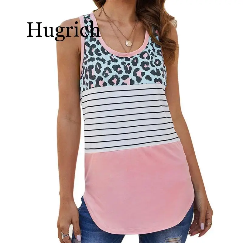 2020 Tank Tops Leopard Print Women Summer Sleeveless Clothes Stripe stitching Ladies Tops I-back tees Casual Female Clothing
2020 Tank Tops Leopard Print Women Summer Sleeveless Clothes Stripe stitching Ladies Tops I-back tees Casual Female Clothing