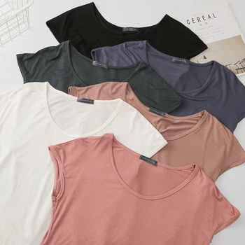 O-Neck Short Sleeve Soft Modal Base Black Tops Slim Thin Section White Korean T Shirt Feminina Summer Casual Street Tshirt Women
O-Neck Short Sleeve Soft Modal Base Black Tops Slim Thin Section White Korean T Shirt Feminina Summer Casual Street Tshirt Women