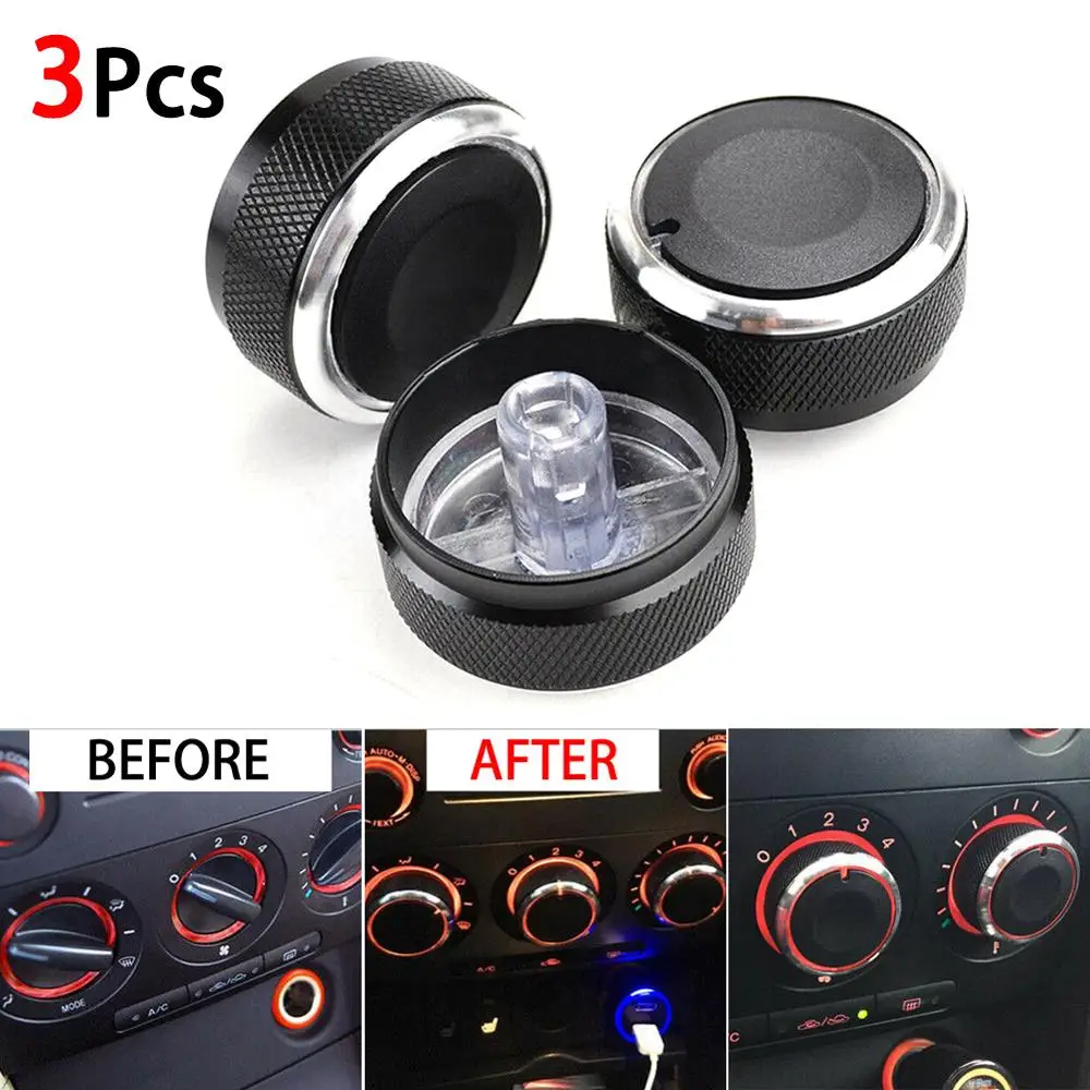 3 x Air Condition A/C Panel Control Switch Knob Cover For MAZDA 3 M3 2004-2009 High grade ABS Aluminum Surround Control Switchs
3 x Air Condition A/C Panel Control Switch Knob Cover For MAZDA 3 M3 2004-2009 High grade ABS Aluminum Surround Control Switchs