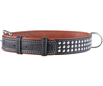 COLLAR leather collar for dogs with a metal decoration black top 35 mm 51 - 71 cm Collar Soft
COLLAR leather collar for dogs with a metal decoration black top 35 mm 51 - 71 cm Collar Soft