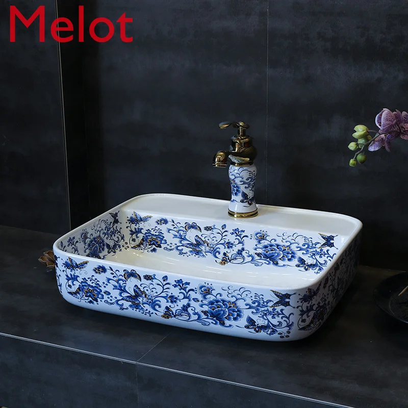 Table Basin Blue and White Flower Table Wash Basin Wash Basin Ceramic Wash Basin Bathroom Wash Basin Art Basin Household
Table Basin Blue and White Flower Table Wash Basin Wash Basin Ceramic Wash Basin Bathroom Wash Basin Art Basin Household