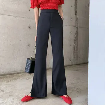 HziriP 2019 Black High Waist Slender Fresh Split Flare Pants High Quality Autumn Streetwear Suit Full-Length Trousers Large Size
HziriP 2019 Black High Waist Slender Fresh Split Flare Pants High Quality Autumn Streetwear Suit Full-Length Trousers Large Size
