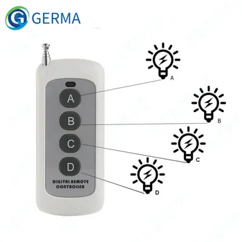 GERMA 433MHz 4 CH Button 1527 Code Remote Control Switch RF Relay Transmitter Wireless Key For Smart Home Garage Opener Door
GERMA 433MHz 4 CH Button 1527 Code Remote Control Switch RF Relay Transmitter Wireless Key For Smart Home Garage Opener Door