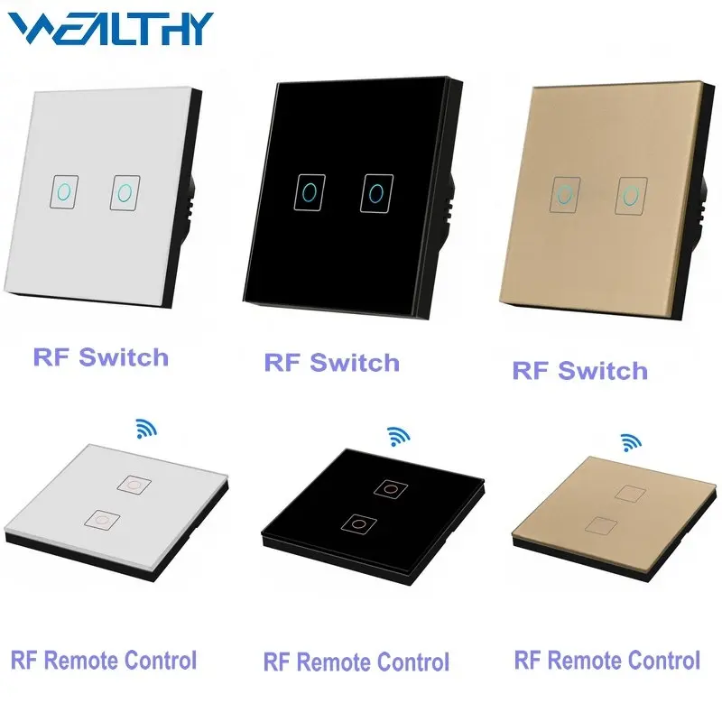 RF433 Wireless Remote Control Wall Light Switch 220V, 86 Type Glass Panel Transmitter 2 Gang Switch Smart Home Bulb Light Switch
RF433 Wireless Remote Control Wall Light Switch 220V, 86 Type Glass Panel Transmitter 2 Gang Switch Smart Home Bulb Light Switch