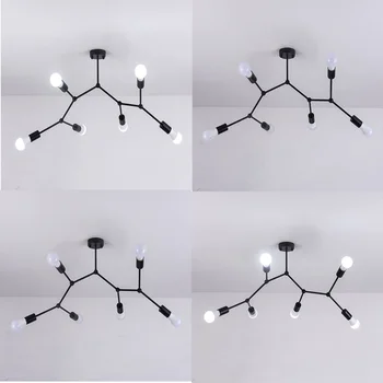 ZMJUJA Retro Industrial Led Ceiling Lights Ceiling Lamp with 6 heads 4 heads 3 heads and white black body ceiling lighting led
ZMJUJA Retro Industrial Led Ceiling Lights Ceiling Lamp with 6 heads 4 heads 3 heads and white black body ceiling lighting led