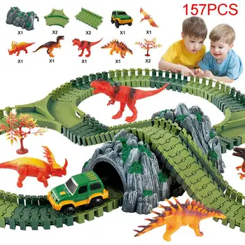 RCtown Simulate Dinosaur Track Racing Car Set Assembly Blocks Sound Light Effect Kids Toy Gift
RCtown Simulate Dinosaur Track Racing Car Set Assembly Blocks Sound Light Effect Kids Toy Gift