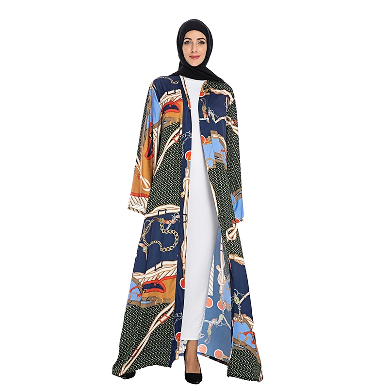 Женское кимоно в мусульманском стиле Abaya длинное мягкое турецком открытый