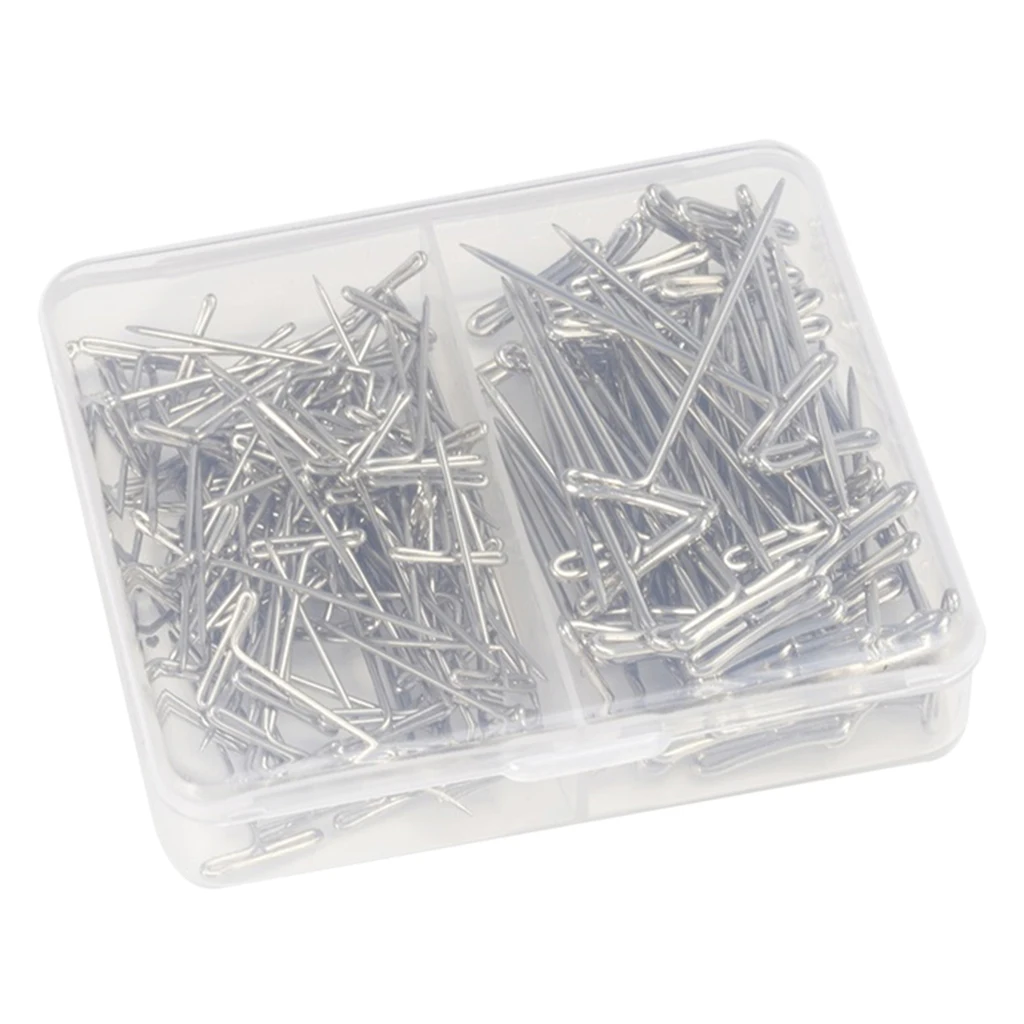 160Pcs T Pins for Blocking Knitting, Modelling and Crafts, Holding Wigs, Hair Extensions, Wig Making (1 Inch, 1.5 Inch) 160Pcs T Pins for Blocking Knitting, Modelling and Crafts, Holding Wigs, Hair Extensions, Wig Making (1 Inch, 1.5 Inch)
