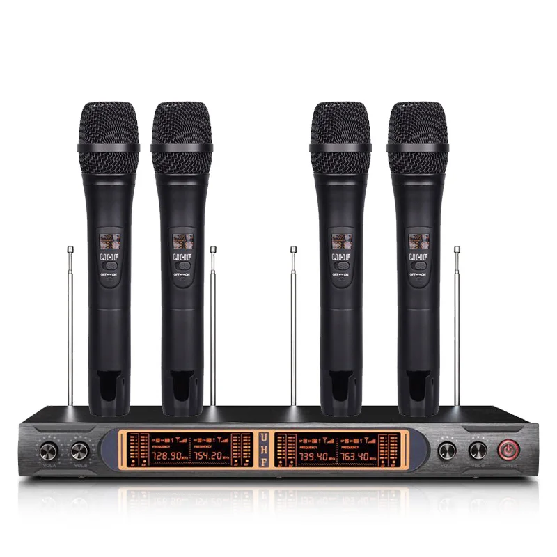 Wireless microphone VHF system handheld microphone for small and large school stage performance microphone wireless
Wireless microphone VHF system handheld microphone for small and large school stage performance microphone wireless