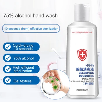 100ML 75% Alcohol Hand Sanitizer Gel Disinfection Antibacterial Alcohol Office Portable Hand Rub Hand Soap 
100ML 75% Alcohol Hand Sanitizer Gel Disinfection Antibacterial Alcohol Office Portable Hand Rub Hand Soap