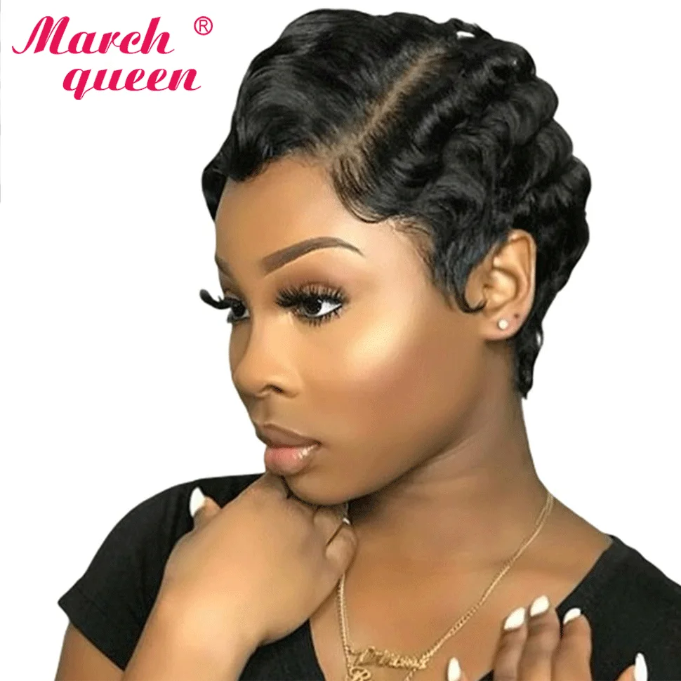 Marchqueen Short Finger Wave Wigs For Women Ombre Human Hair Wigs Brazilian Ocean Wave Wig Colorful Full Machine Made Wig 130%
Marchqueen Short Finger Wave Wigs For Women Ombre Human Hair Wigs Brazilian Ocean Wave Wig Colorful Full Machine Made Wig 130%