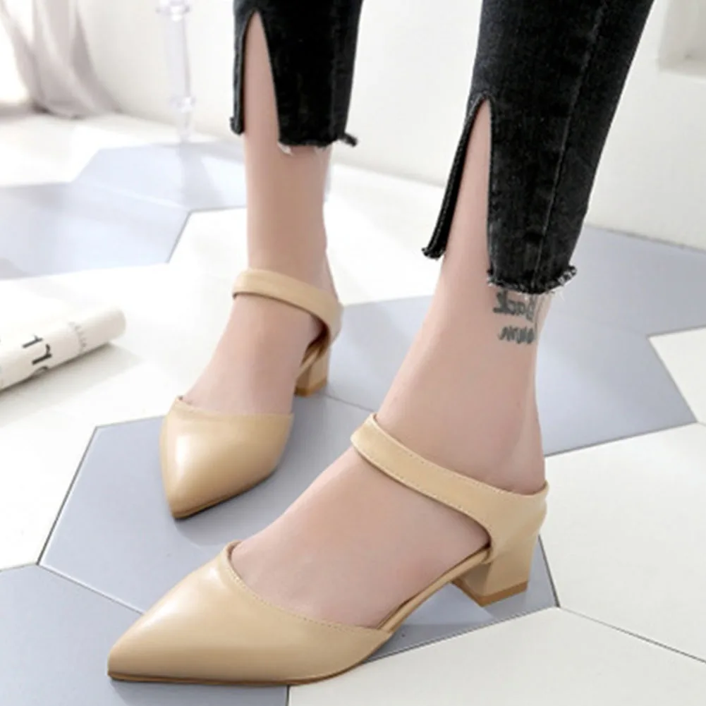 Karinluna Dropship Chunky Heels Shoes women's Summer Pointed Toe Sandal Slipper Mules Pumps Woman 
Karinluna Dropship Chunky Heels Shoes women's Summer Pointed Toe Sandal Slipper Mules Pumps Woman