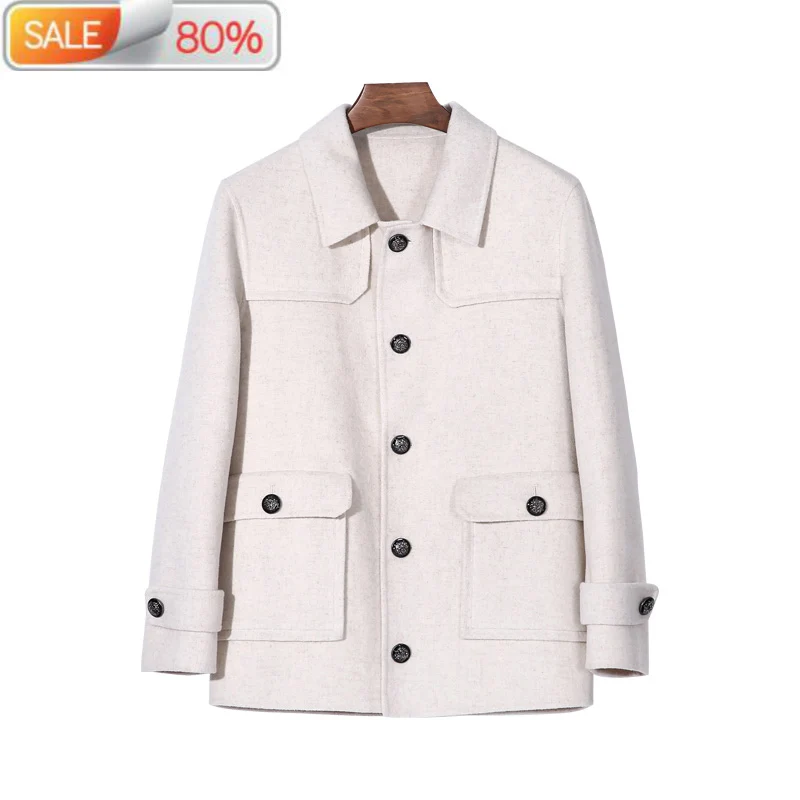 Coat Spring Autumn Korean Wool Jacket White Short Handmade Mens Overcoat Coats for Men Erkek Kaban 012 B23A60
Coat Spring Autumn Korean Wool Jacket White Short Handmade Mens Overcoat Coats for Men Erkek Kaban 012 B23A60