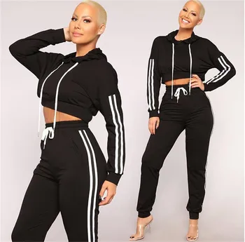 Two Piece Set Women Spring Autumn Tracksuit Side Striped Hooded Pullover Top And Pants Casual Fashion Sports Suits Chandal Mujer
Two Piece Set Women Spring Autumn Tracksuit Side Striped Hooded Pullover Top And Pants Casual Fashion Sports Suits Chandal Mujer