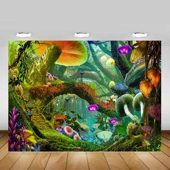 Cartoon Fairytale Fantasy Forest Photography Backdrop for Photo Studio Colorful Glowing Mushroom Background Children Birthday
Cartoon Fairytale Fantasy Forest Photography Backdrop for Photo Studio Colorful Glowing Mushroom Background Children Birthday